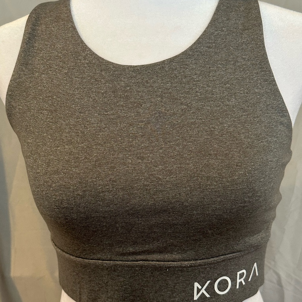 Kora Gray Athletic Crop Top